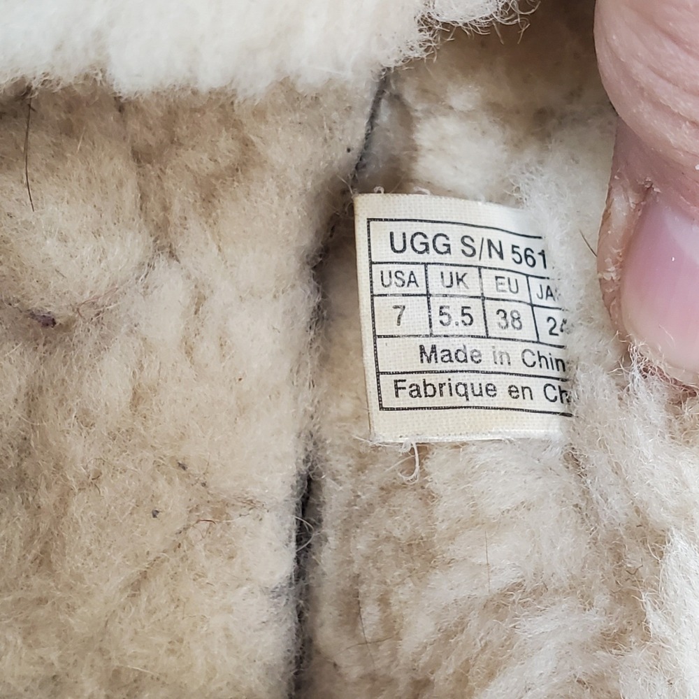 UGG Australia Ansley Moccasin Slippers Womens Size 7 Suede Leather Lined Loafers - Picture 12 of 16